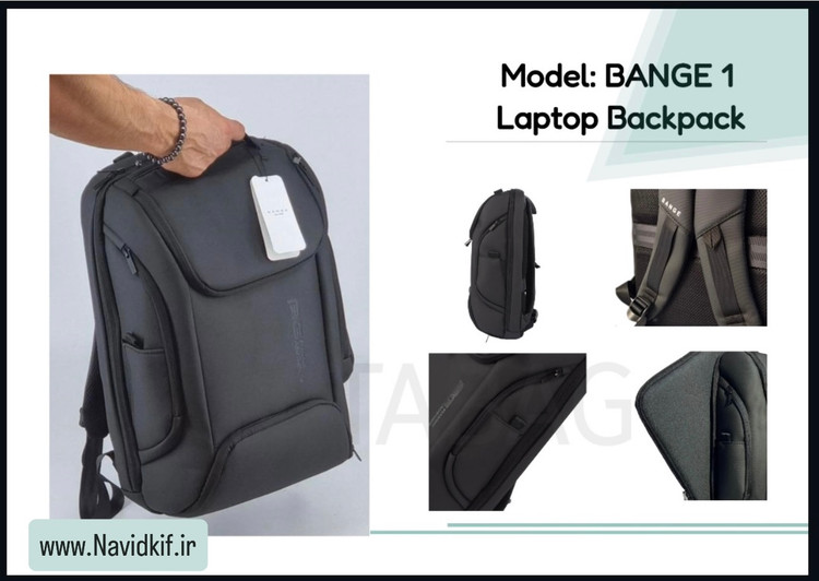 کوله پشتی لپ تاپ مدل Bange 1 جنس برزنتی ضد آب برند بنج (Bange)