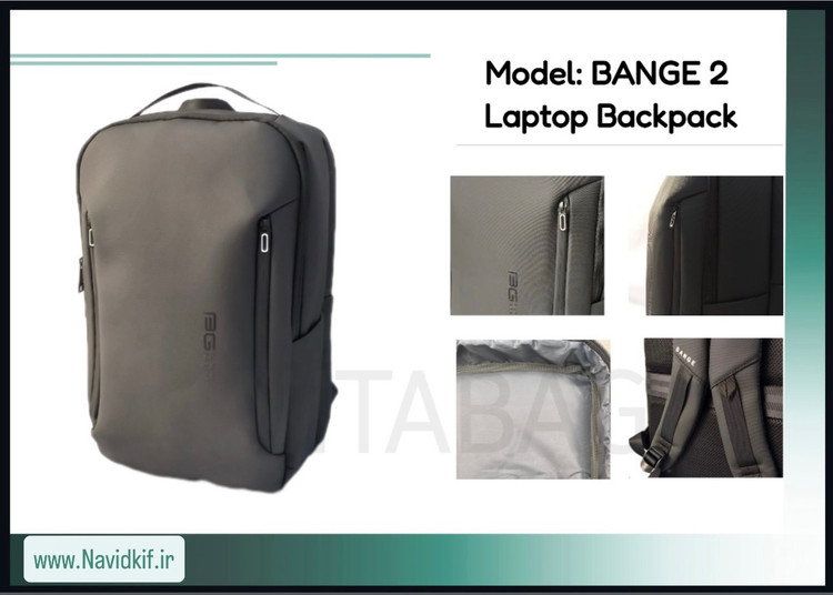کوله پشتی لپ تاپ مدل bange 2 جنس برزنتی ضد آب برند بنج (Bange)