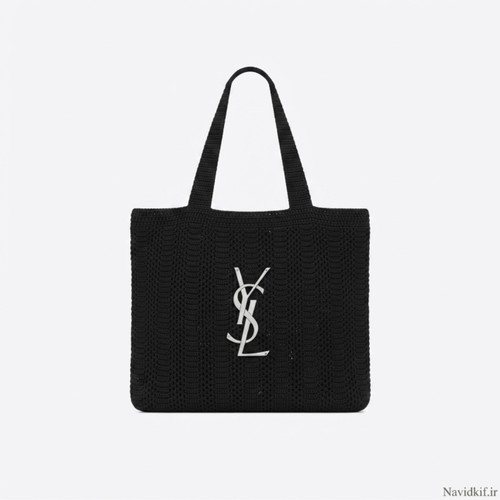 کیف زنانه دستی مدل بافت طرح وای اس ال (YSL) جنس نخ پشمی