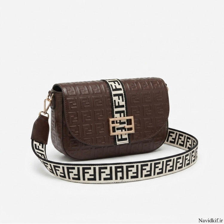 کیف زنانه پاسپورتی چرم مصنوعی برند Fendi