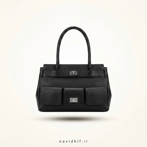 کیف زنانه دستی مدل سه جیب جنس چرم مصنوعی خارجی طرح هرمس Hermes