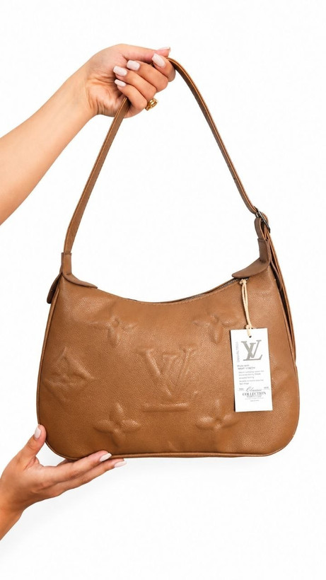 کیف زنانه تک بند طرح LV برجسته جنس چرم مصنوعی