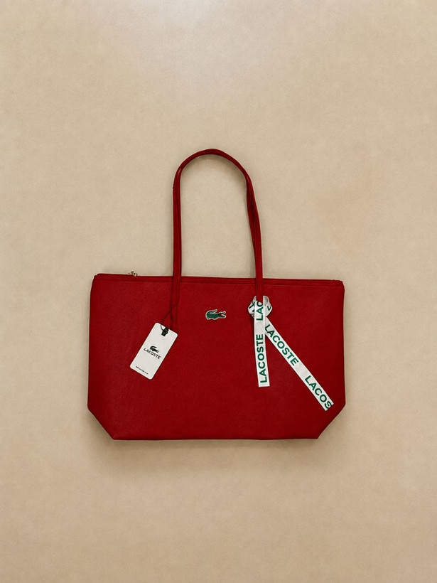 کیف زنانه دسته دار برند Lacoste جنس چرم مصنوعی