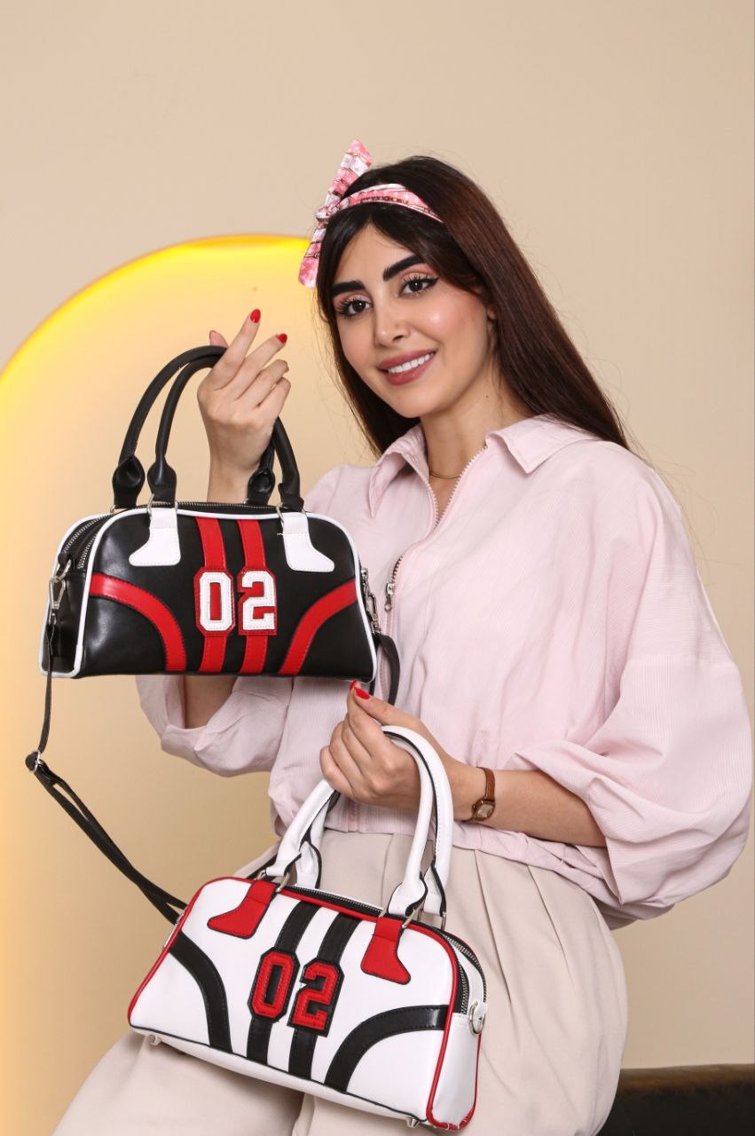 کیف دخترانه ترکیبی جفت دسته جنس چرم مصنوعی خارجی