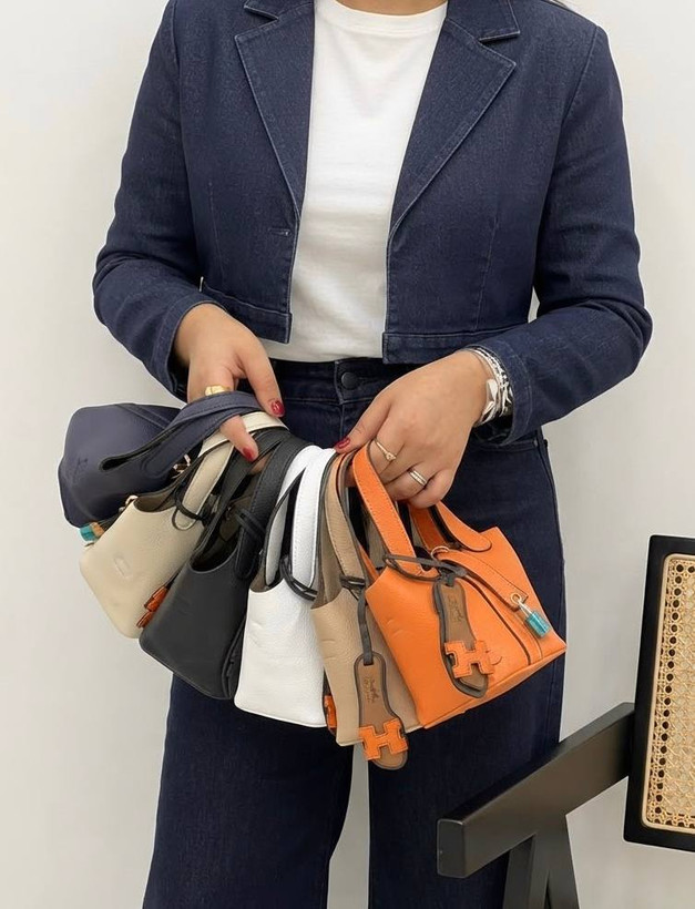 کیف دخترانه مدل دستی دوشی جنس چرم مصنوعی خارجی طرح هرمس Hermes