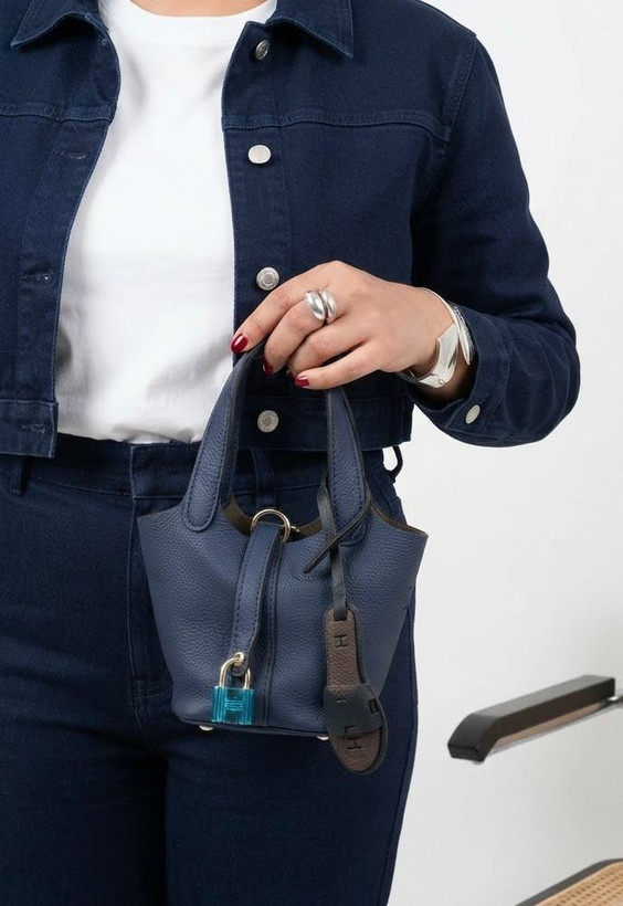 کیف دخترانه مدل دستی دوشی جنس چرم مصنوعی خارجی طرح هرمس Hermes