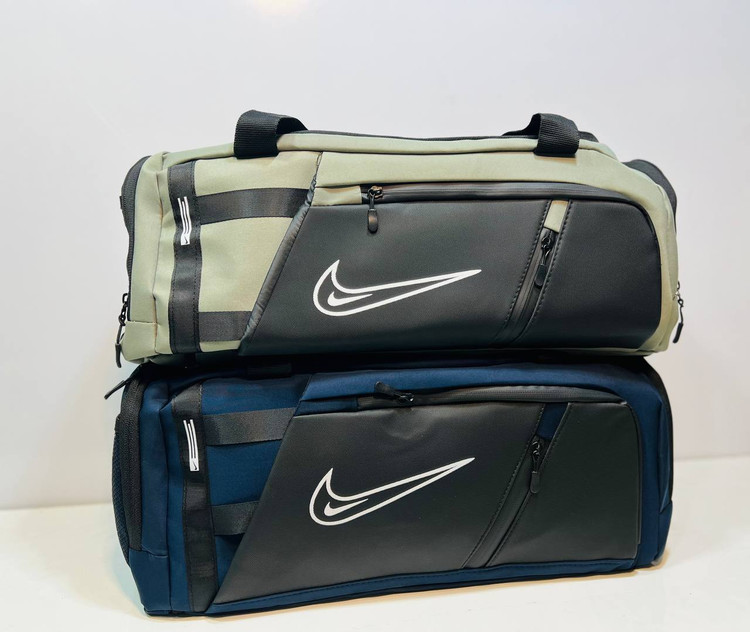 ساک ورزشی ۳ کاره دستی/دوشی/کوله مدل تفکیک جا کفشدار طرح نایک (Nike) جنس برزنتی ضدآب