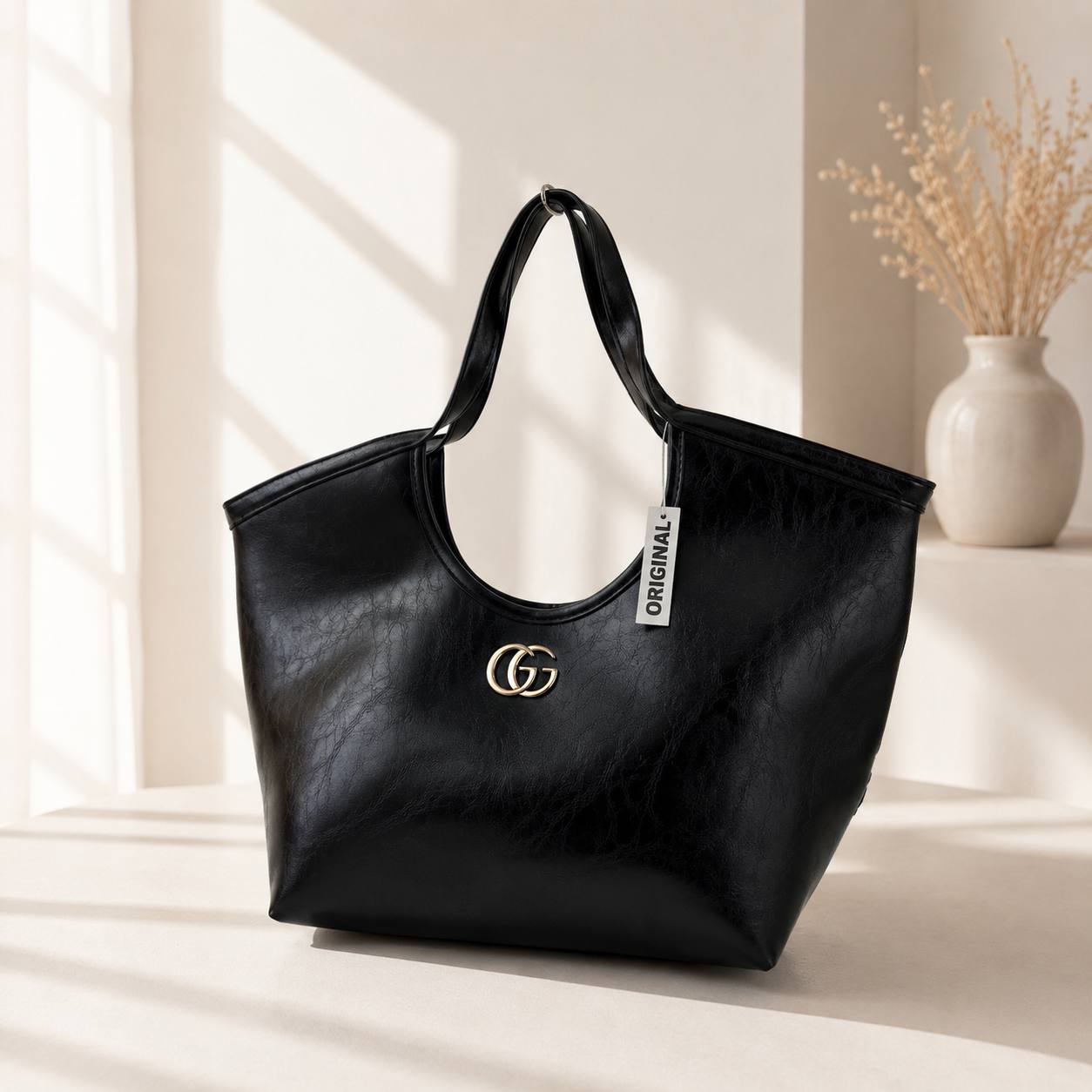 کیف زنانه مدل دستی سایز بزرگ جنس چرم مصنوعی خارجی برند گوچی Gucci