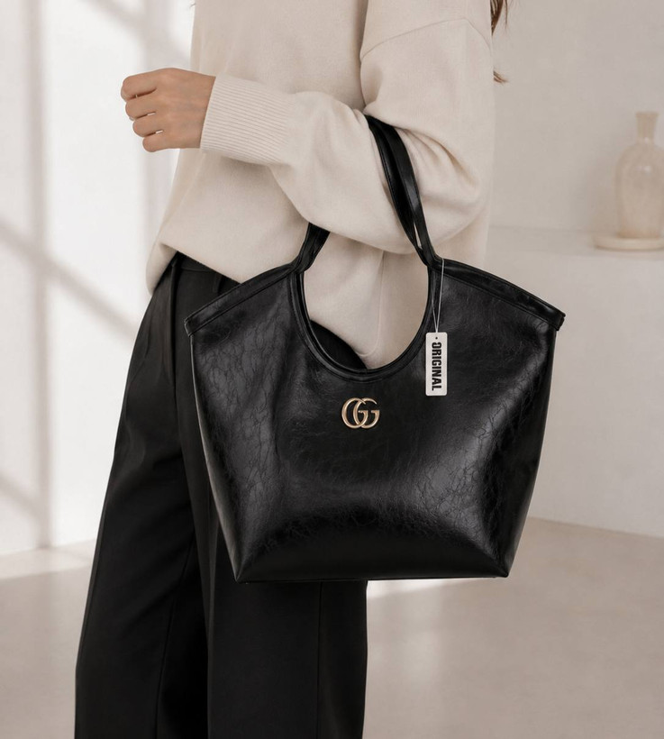 کیف زنانه مدل دستی سایز بزرگ جنس چرم مصنوعی خارجی برند گوچی Gucci