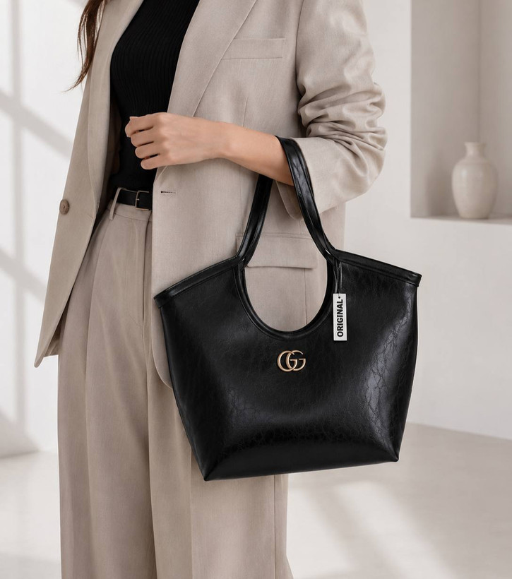 کیف زنانه مدل دستی سایز بزرگ جنس چرم مصنوعی خارجی برند گوچی Gucci
