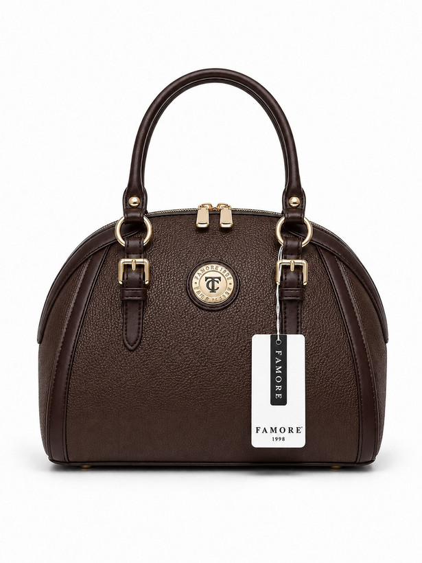 کیف زنانه دستی طرح جلو تسمه برند Famore جنس چرم مصنوعی خارجی