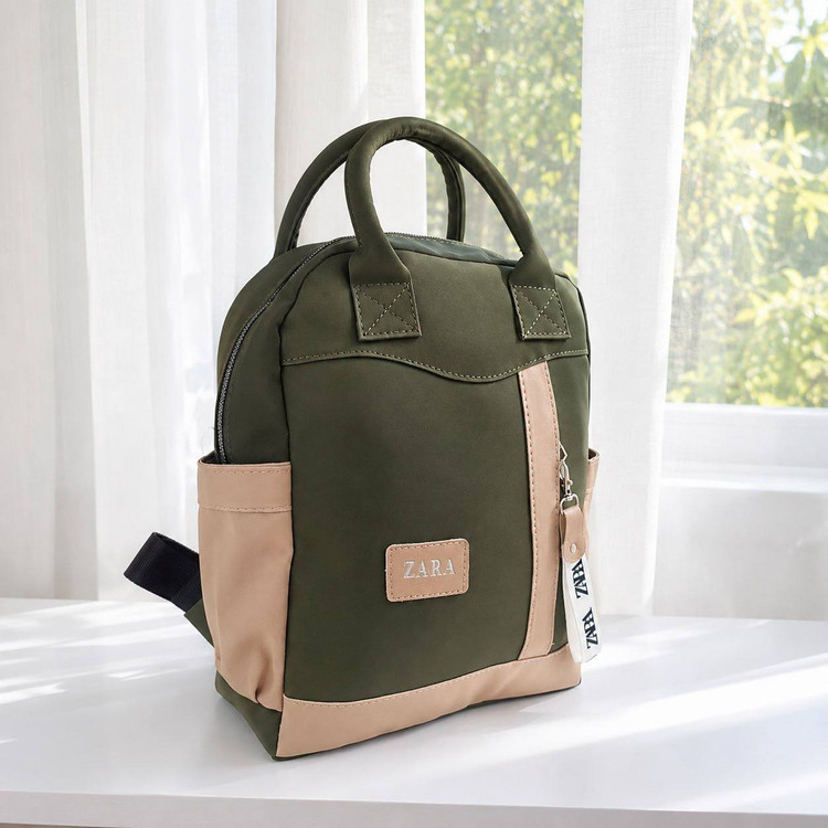 کوله پشتی دخترانه مدل جلو جیب طرح زارا (Zara) جنس برزنت ضدآب