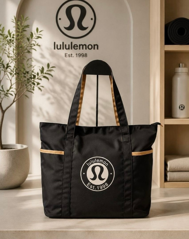 کیف زنانه دستی (تت بگ) طرح لولولمن (lululemon) جنس پارچه غواصی