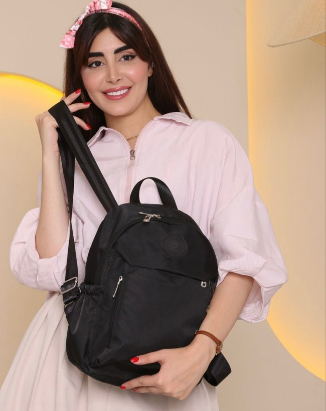 کوله پشتی دخترانه مدل جلو جیب جنس پارچه وارداتی