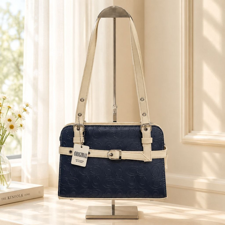 کیف دخترانه دستی مدل جلو کمربند جنس چرم مصنوعی خارجی طرح کوچ Coach
