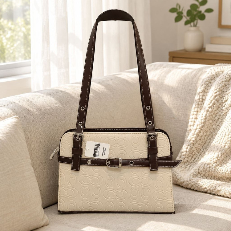 کیف دخترانه دستی مدل جلو کمربند جنس چرم مصنوعی خارجی طرح کوچ Coach