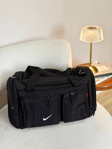ساک ورزشی مدل جلو دو جیب جنس پارچه برزنت خارجی طرح نایک Nike