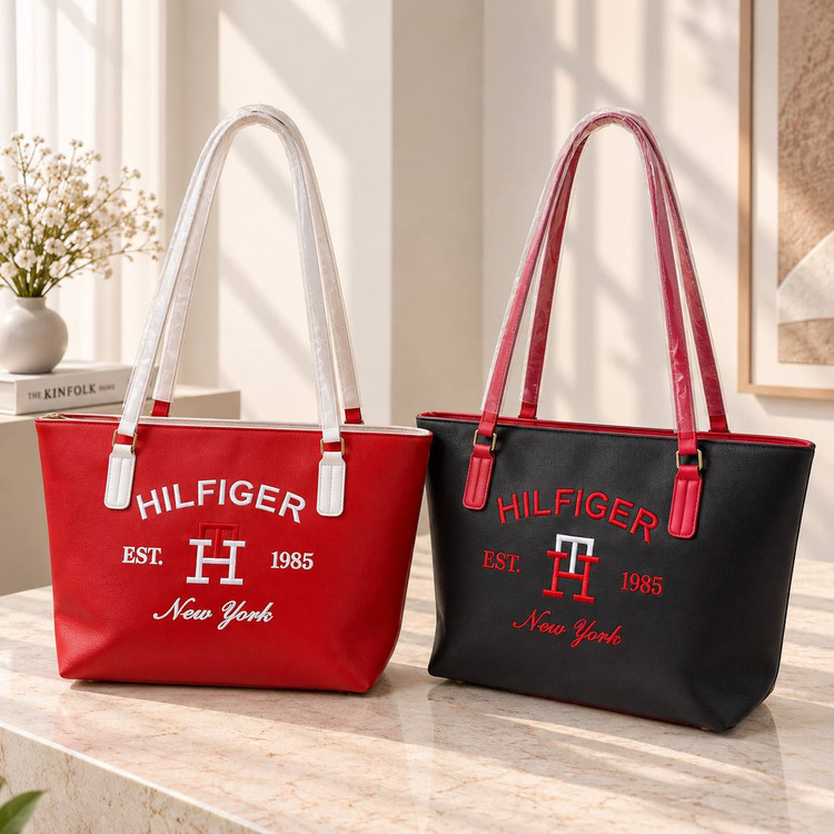 کیف دخترانه دستی مدل قایقی جنس چرم مصنوعی خارجی طرح تامی Tommy