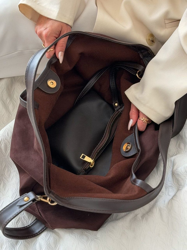 کیف زنانه دستی و دوشی مدل شُل جنس جیر خارجی ترند پاییز طرح گوچی Gucci