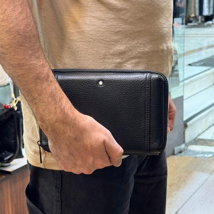 کیف دستی مردانه برند مونت بلان جنس چرم مصنوعی